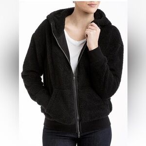 ATM Sherpa Fleece Wooly Zippered Sweater Jacket